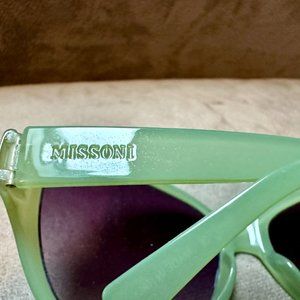 Missoni seafoam oversized sunglasses